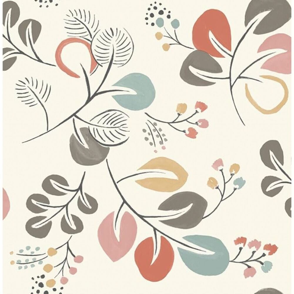 Floral white print wallpaper - removable - 3 rolls!! - Picture 2 of 2